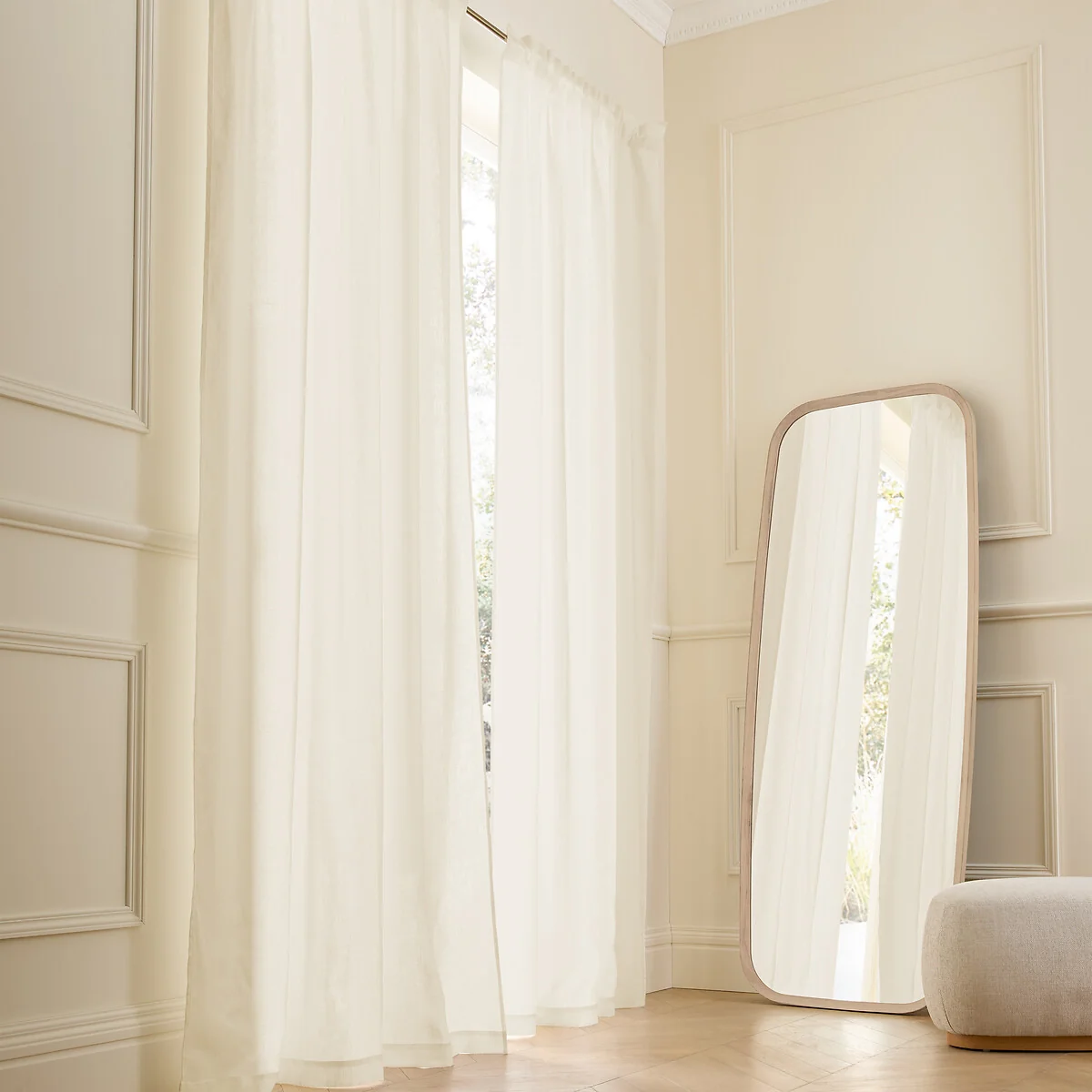 Private Ruffled 100% Washed Linen Curtain – image 2