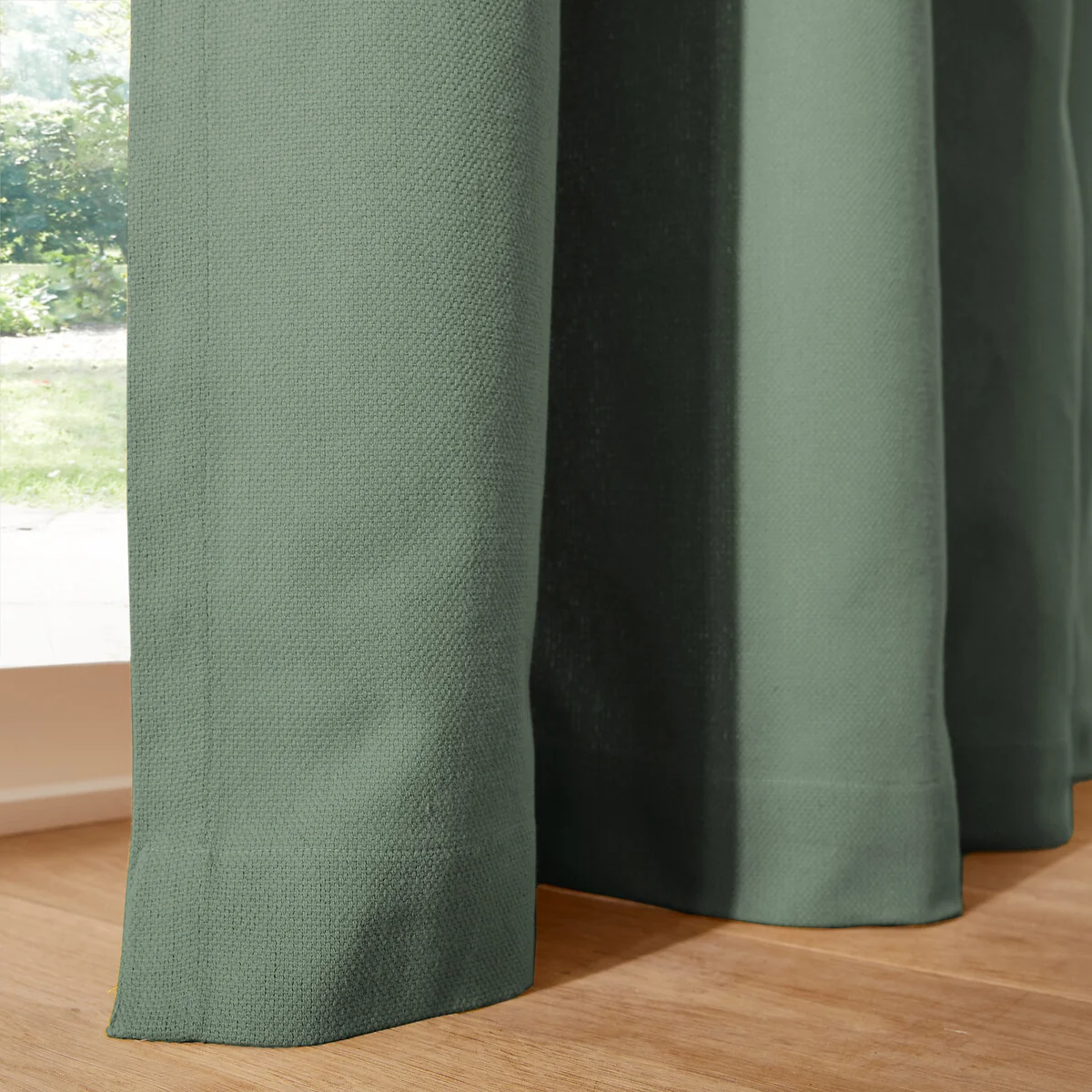 Panama Plain Single Cotton Curtain with Eyelets – image 4