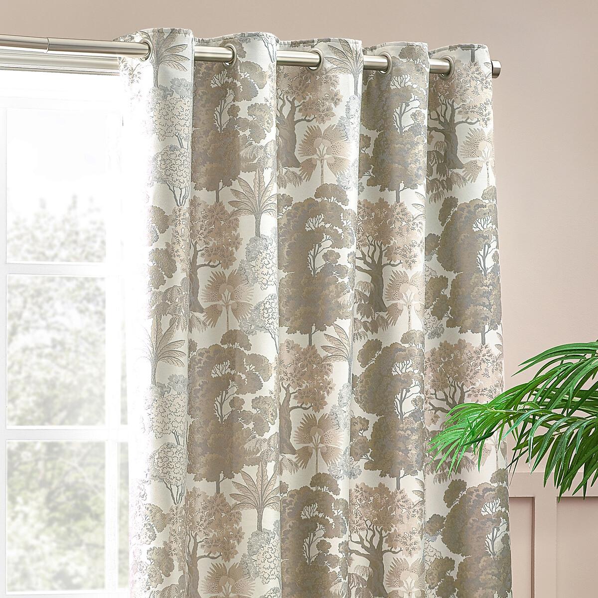 Woodlands Floral Jacquard Eyelet Curtains – image 3