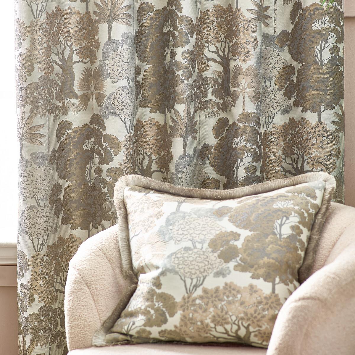 Woodlands Floral Jacquard Eyelet Curtains – image 4