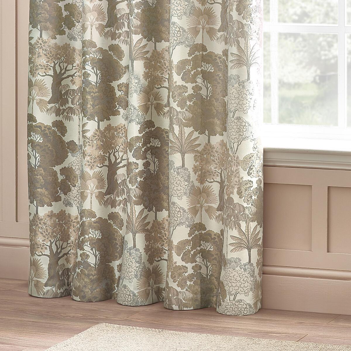 Woodlands Floral Jacquard Eyelet Curtains – image 5
