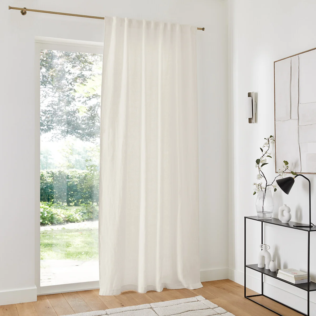 Elba Linen Curtain with Gathered Braid Finish – image 3