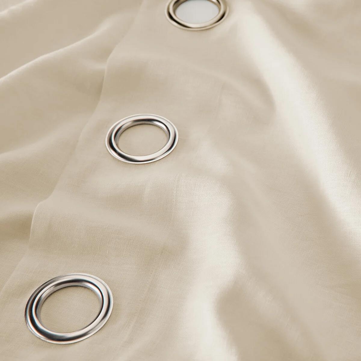 Private Pre-Washed Single Linen Curtain with Eyelets – image 6