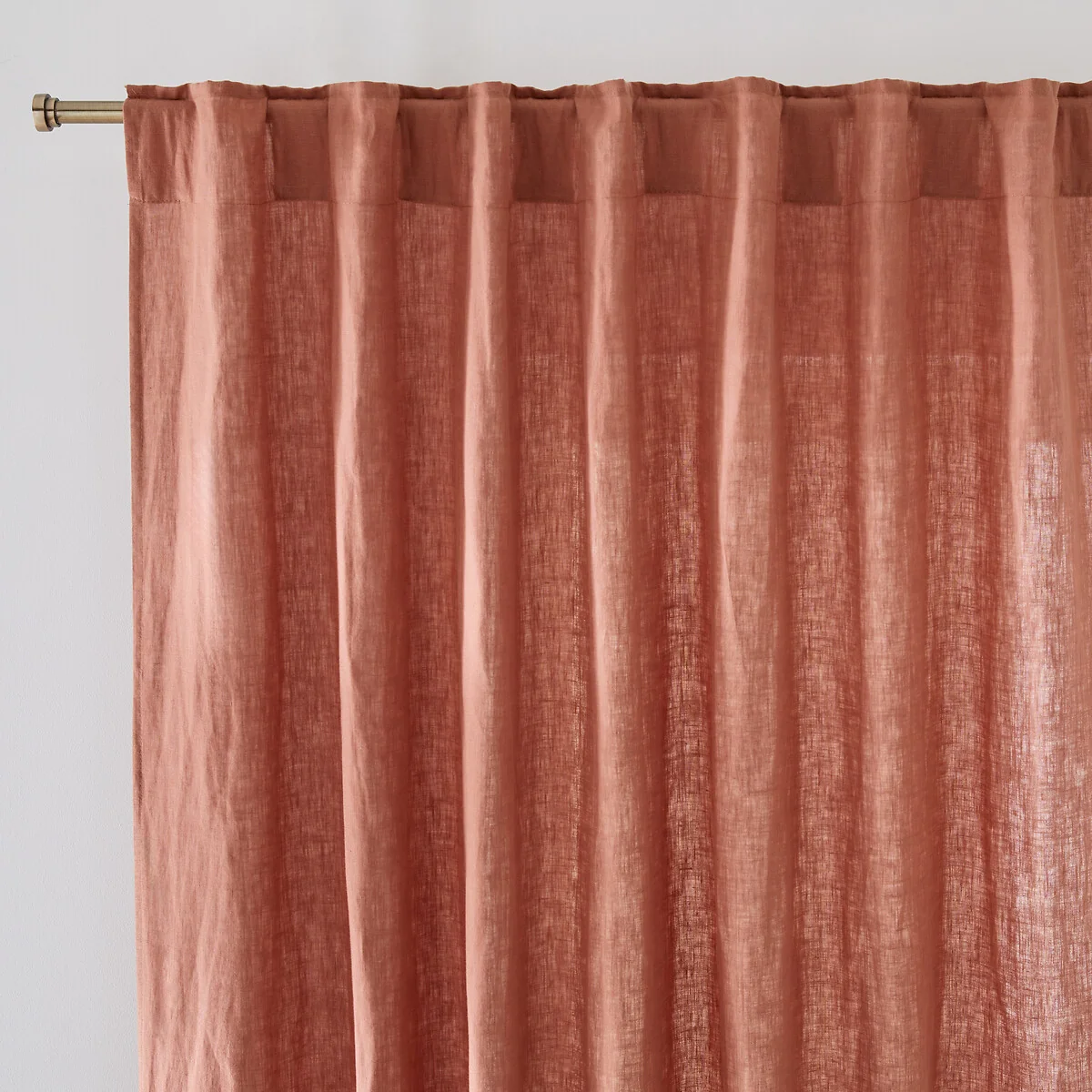 Onega Washed Linen Single Curtain with Concealed Tabs – image 2