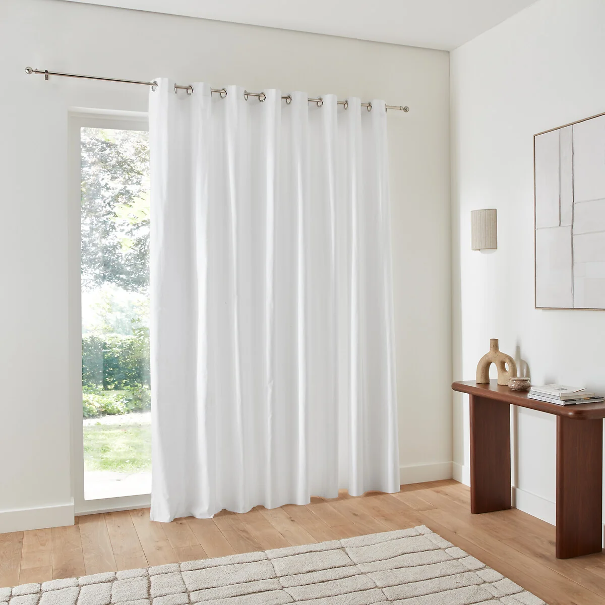 Scenario Single Extra Wide Cotton Curtain with Eyelets – image 3