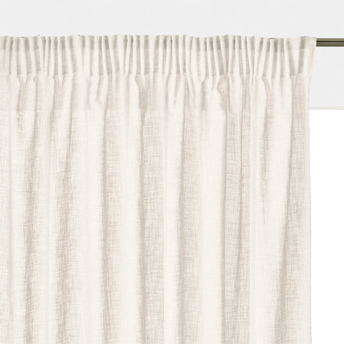 Nyong Linen-Effect Radiator Curtain with Gathered Braid – image 1