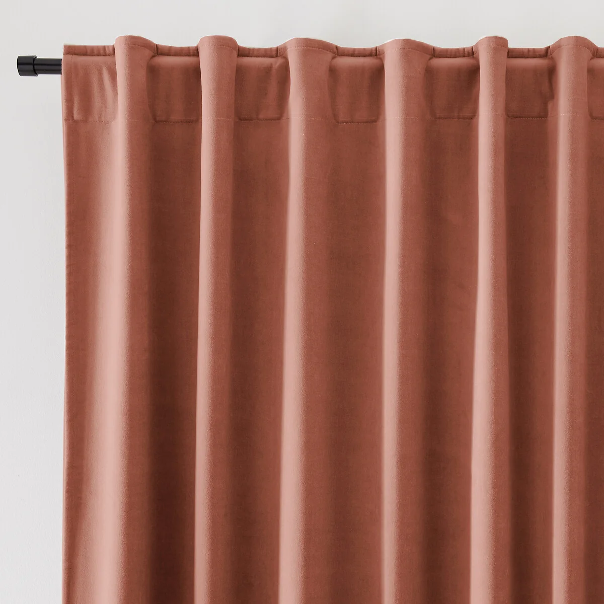 Velvet 100% Cotton Thermal Curtain with Hidden Tabs – image 2