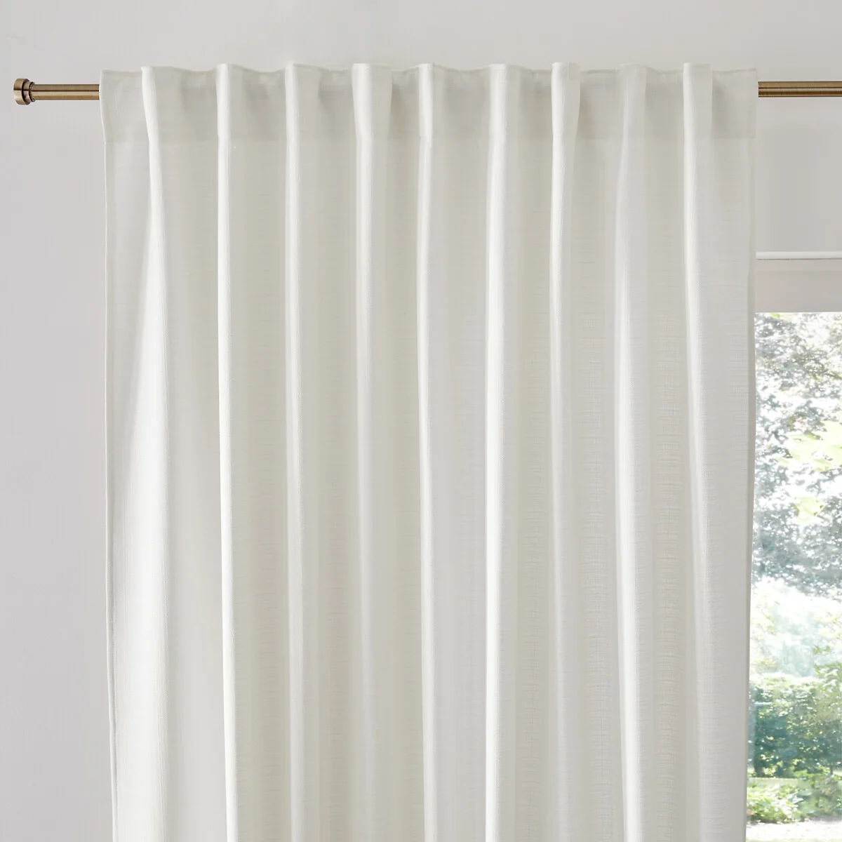 Select Recycled Polyester Gathered Braid Curtain – image 2