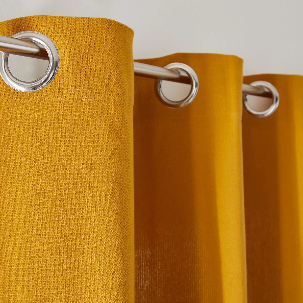 Panama Plain Single Cotton Curtain with Eyelets – image 6