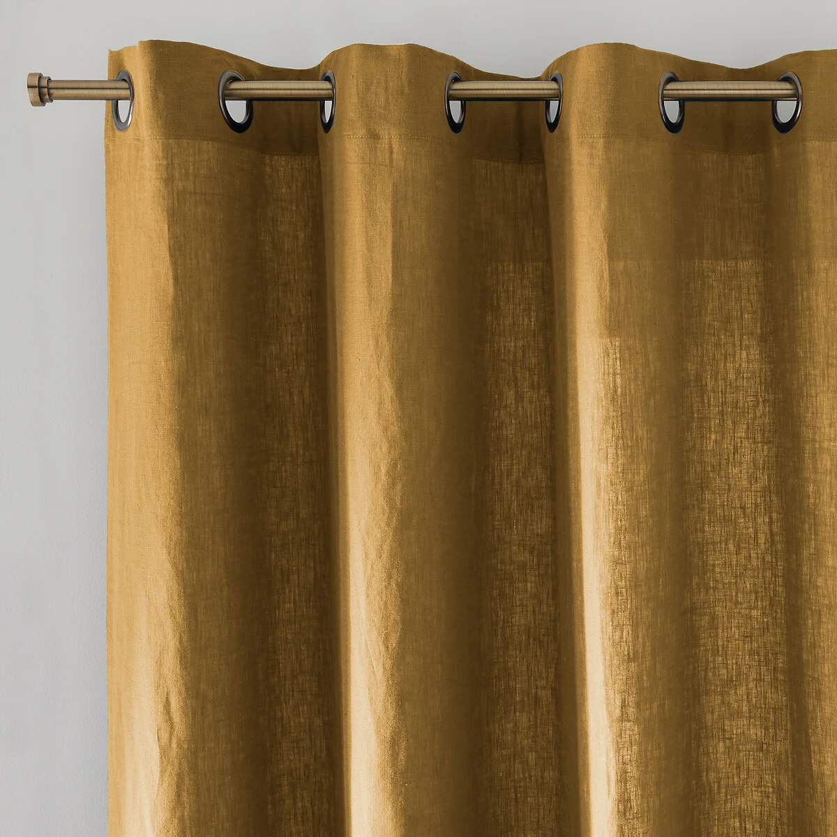 Onega Washed Linen Single Curtain with Eyelets – image 2