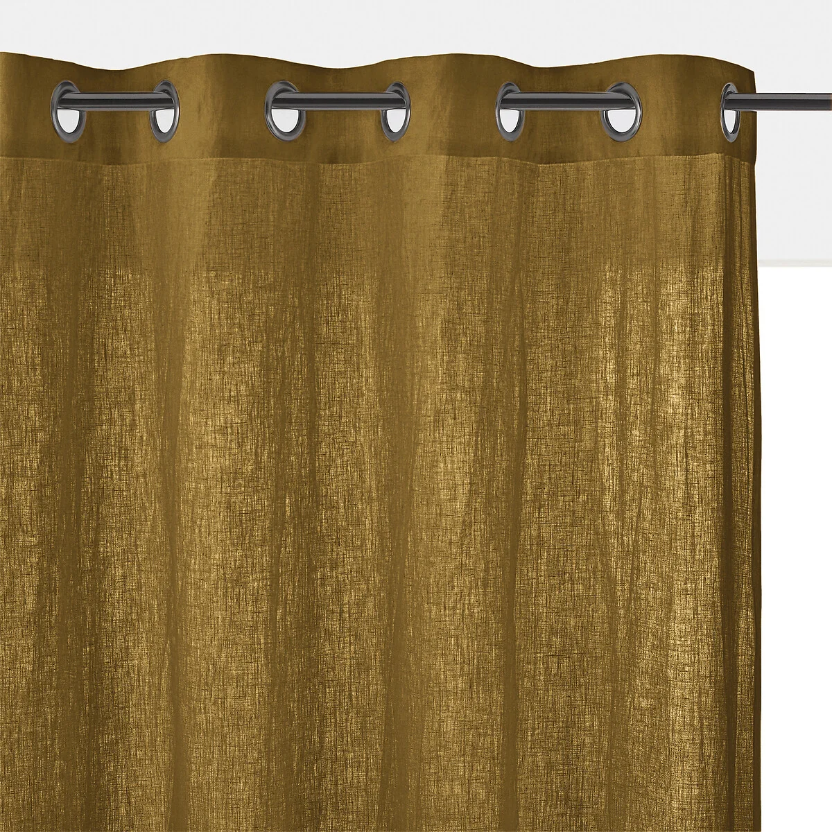 Onega Washed Linen Single Curtain with Eyelets – image 1