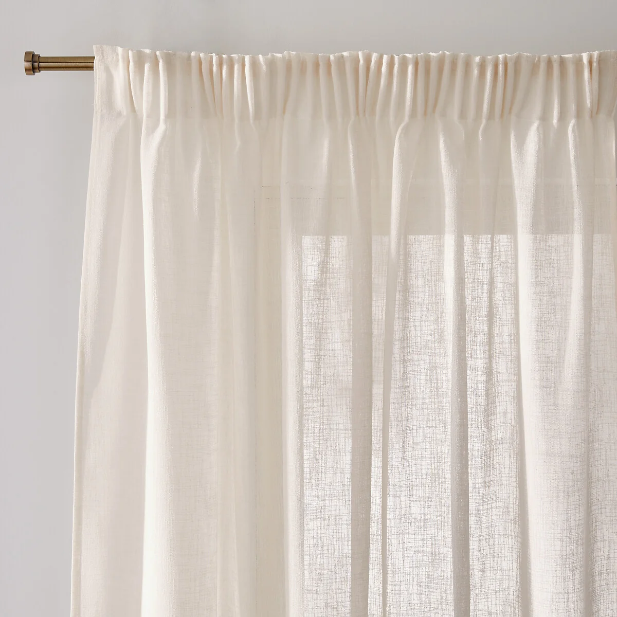 Nyong Gathered Braid Linen Effect Sheer Curtain – image 2