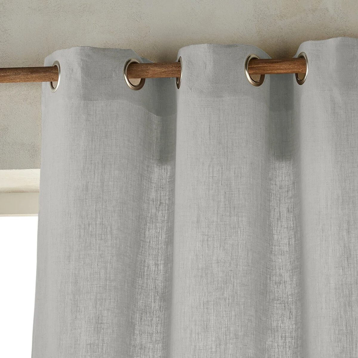 Private Pre-Washed Single Linen Curtain with Eyelets – image 2