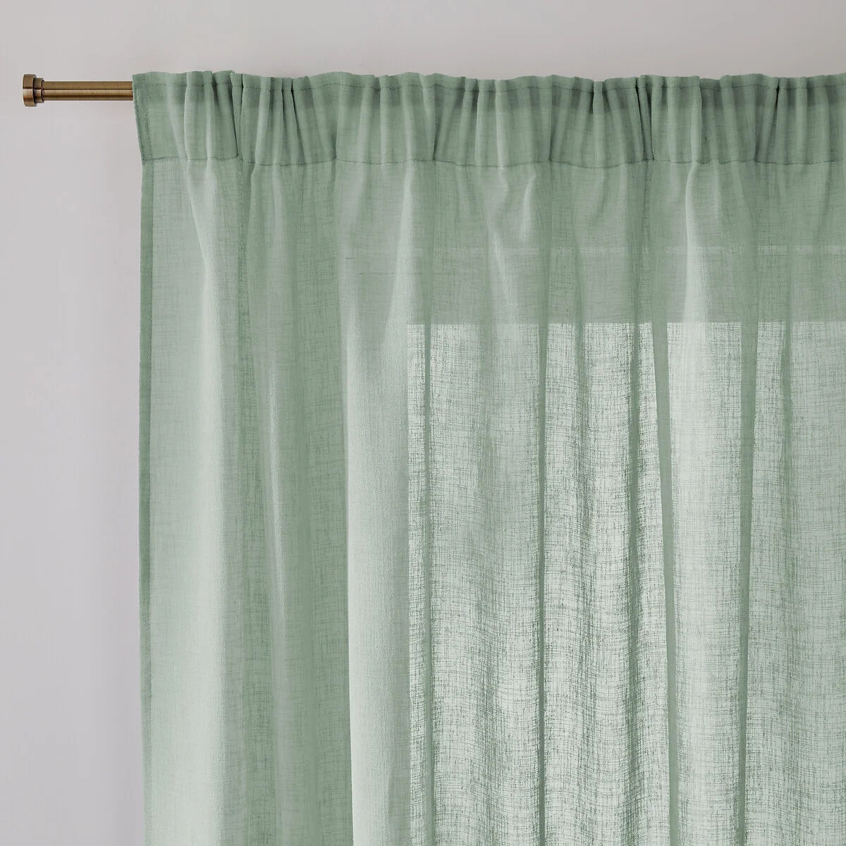 Nyong Gathered Braid Linen Effect Sheer Curtain – image 2