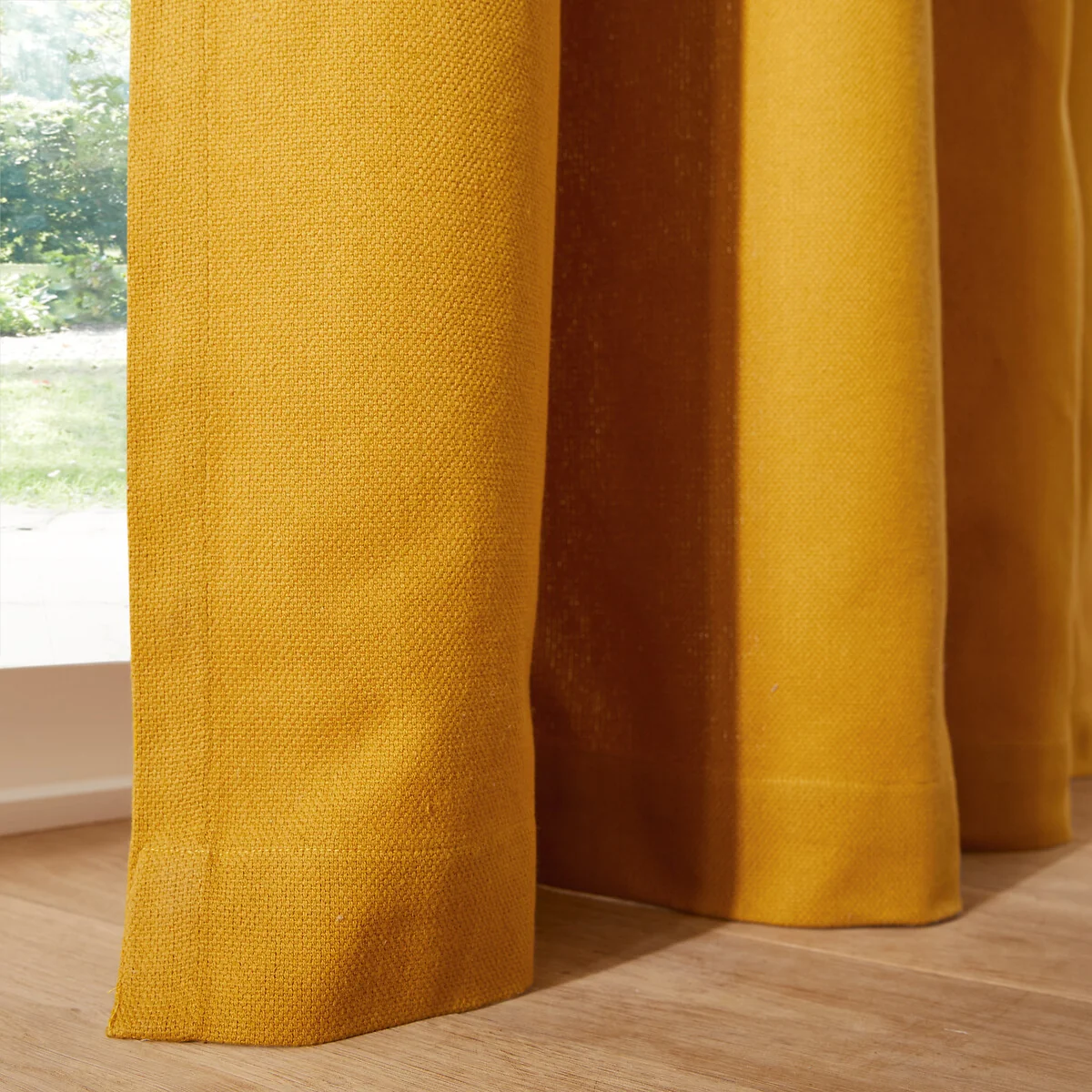 Panama Plain Single Cotton Curtain with Eyelets – image 4