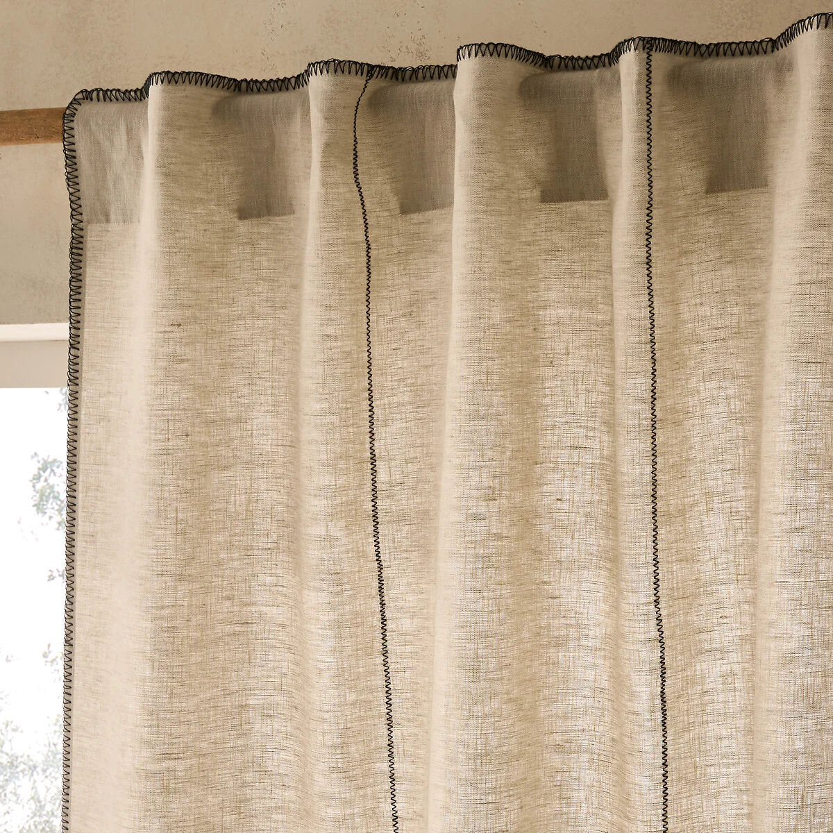 Tojos 100% Washed Linen Hidden Tab Curtain – image 2