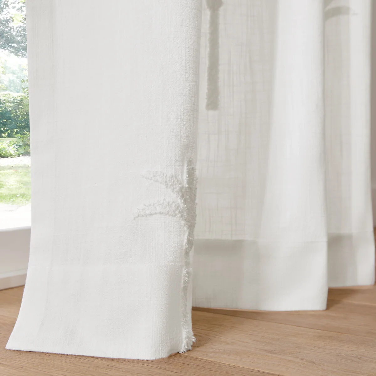Palmae Palm Tree Print Cotton Bouclé Curtain – image 4
