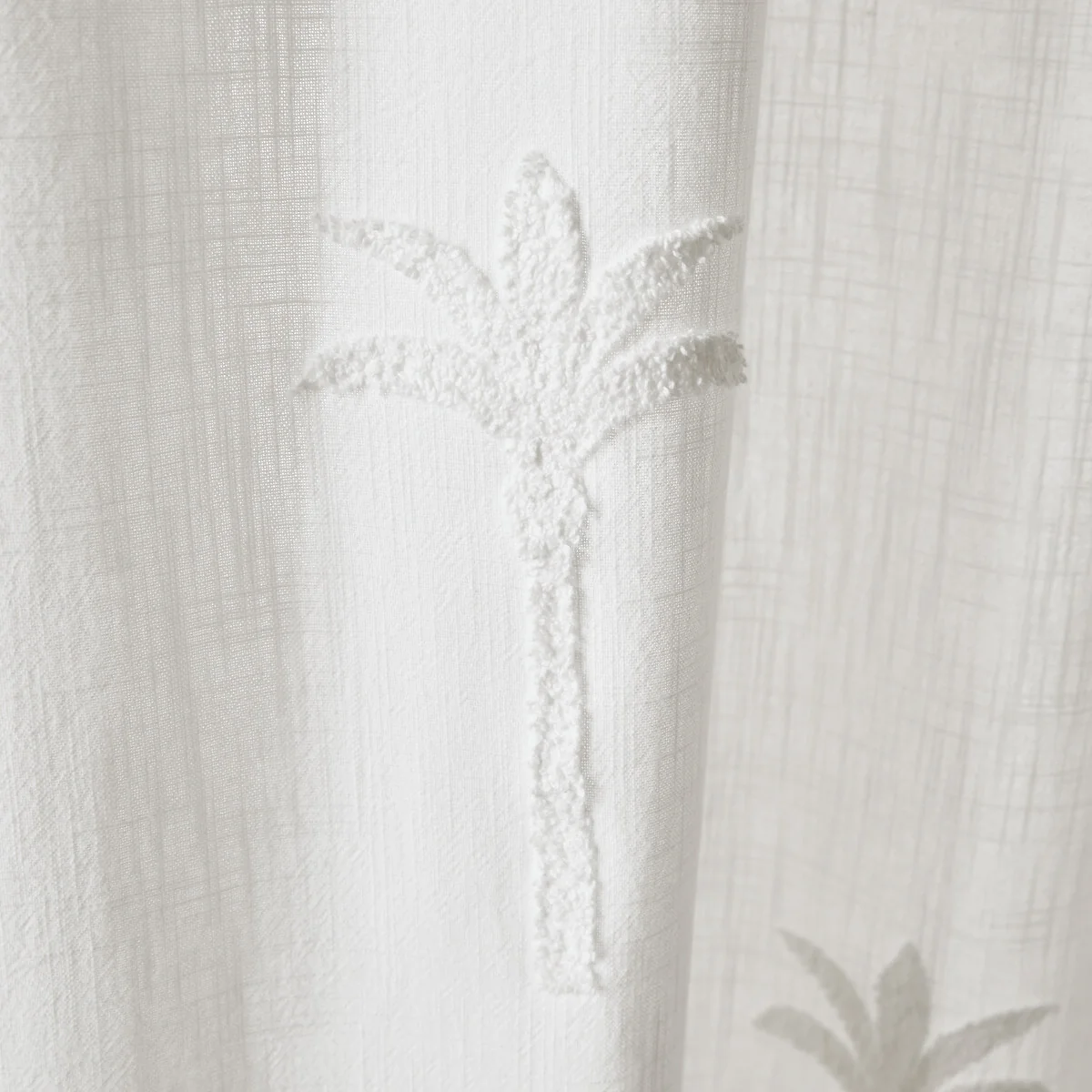 Palmae Palm Tree Print Cotton Bouclé Curtain – image 5