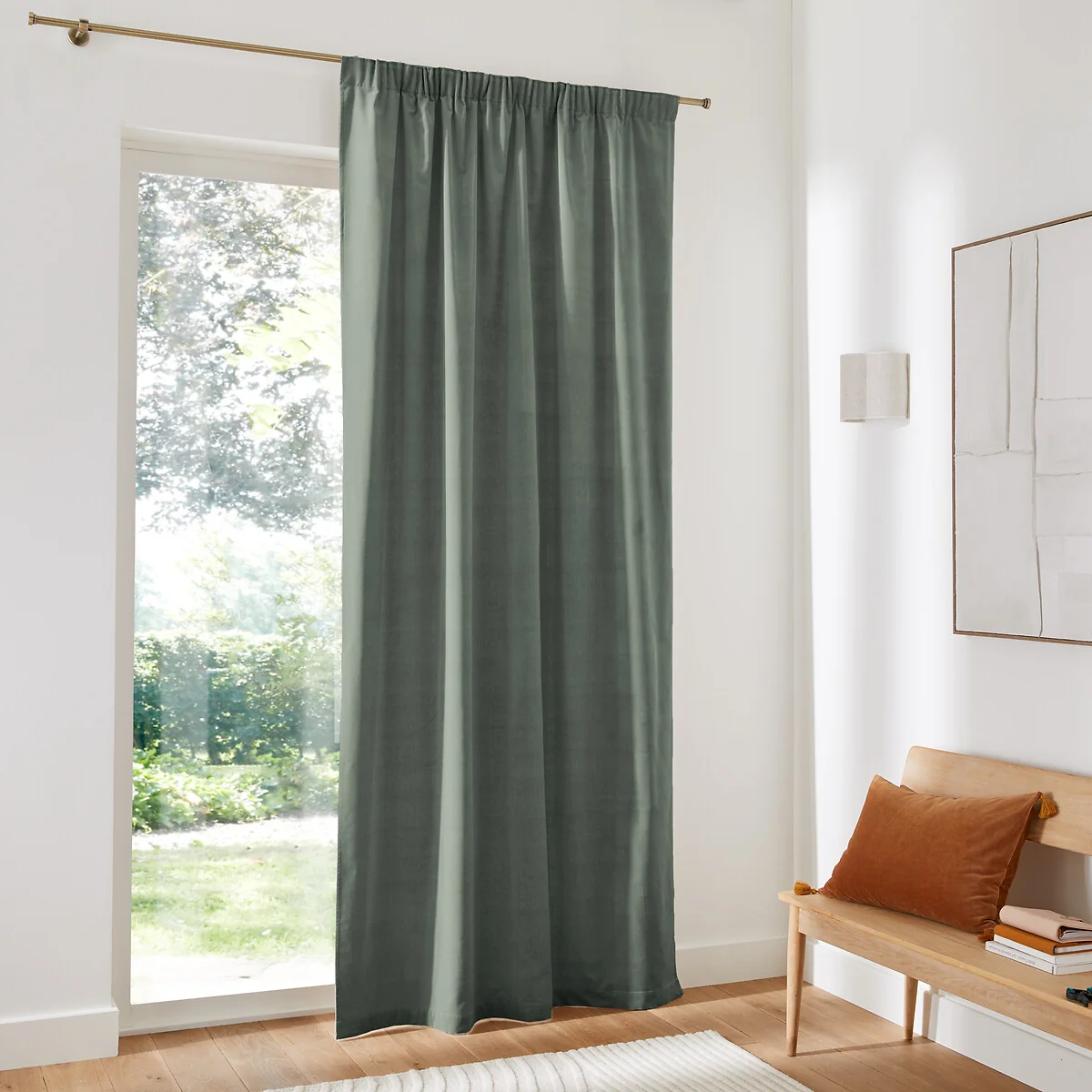 Velvet Gathered Braid Velvet Curtain – image 3