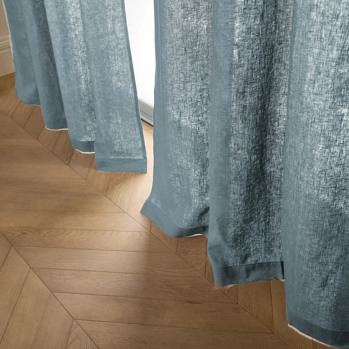 Private Washed Linen Curtain with Loops – image 3
