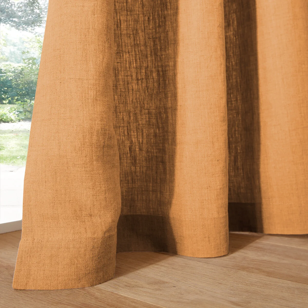 Onega Washed Linen Single Curtain with Eyelets – image 4