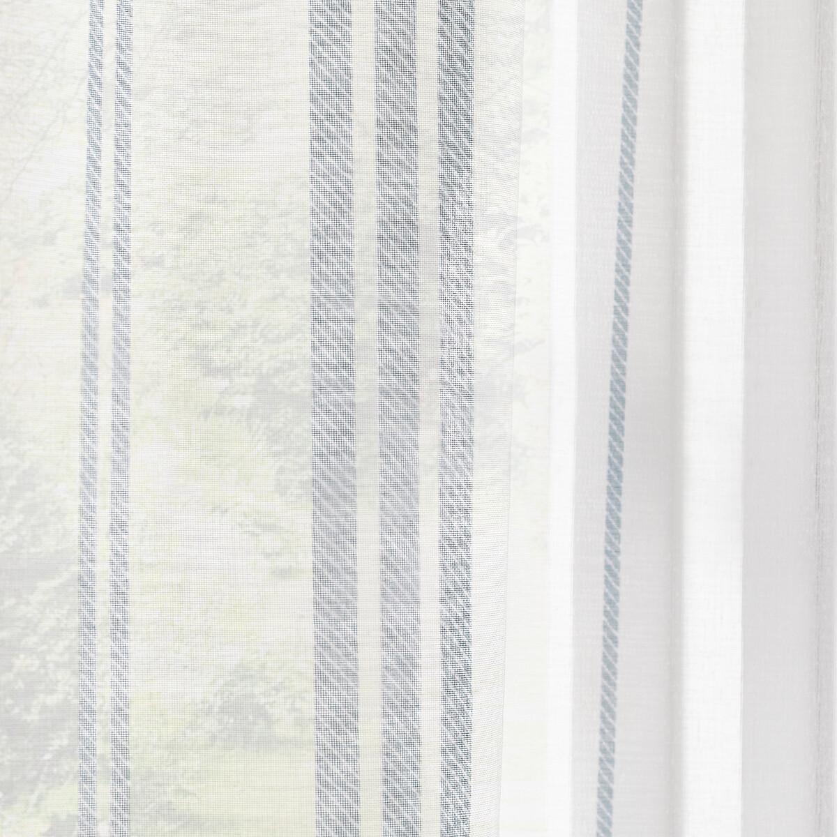 Harbour Stripe Slot Top Voile Curtain Panel – image 4