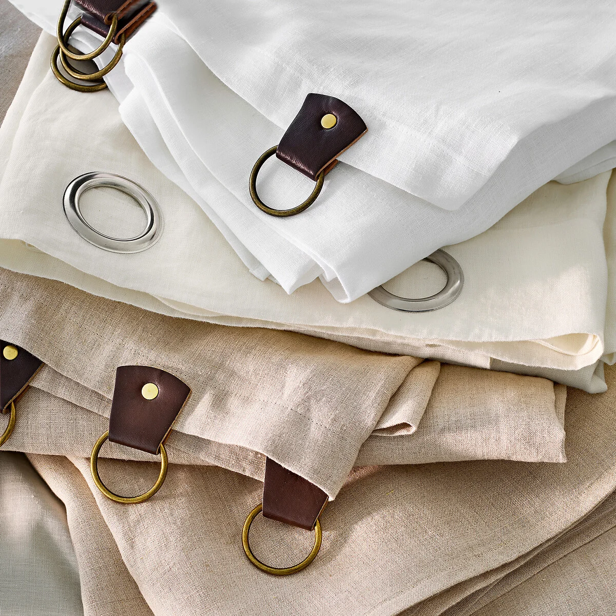 Private Ruffled 100% Washed Linen Curtain – image 6