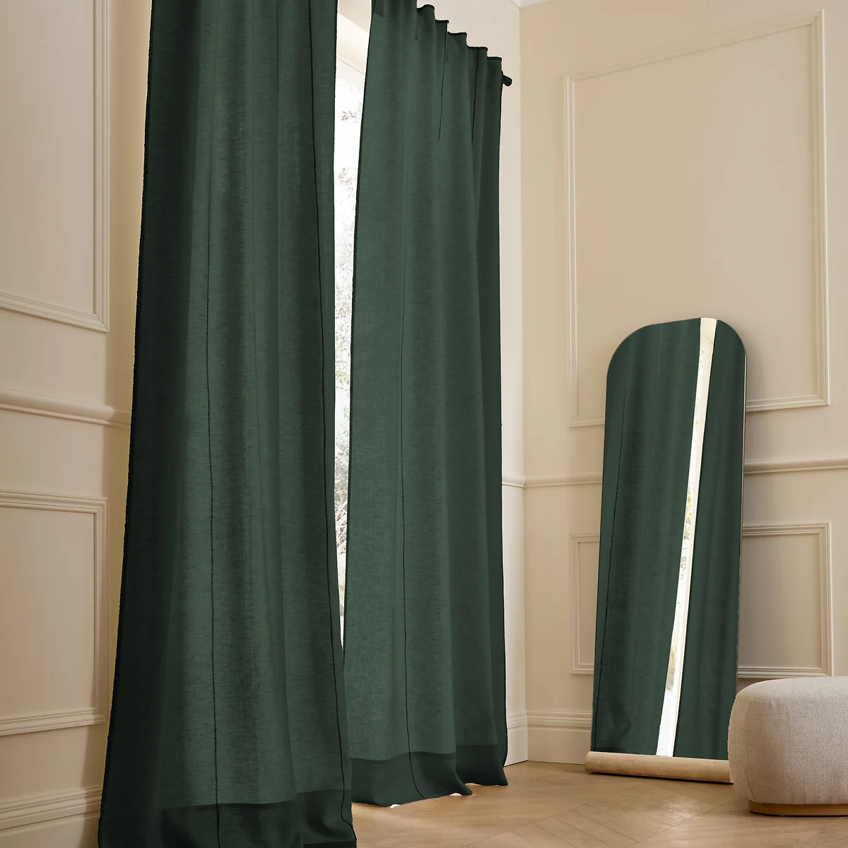 Tojos 100% Washed Linen Hidden Tab Curtain – image 1
