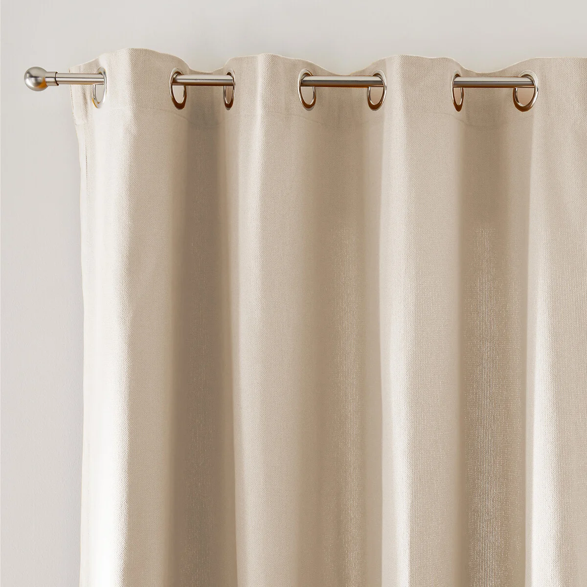 Panama Plain Single Cotton Curtain with Eyelets – image 2