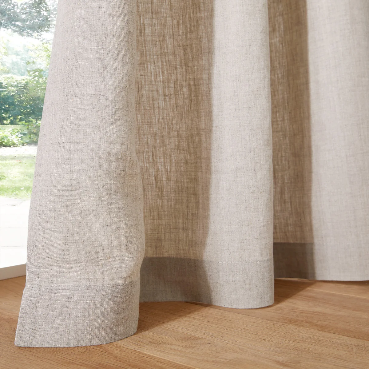 Onega Washed Linen Single Curtain with Eyelets – image 4