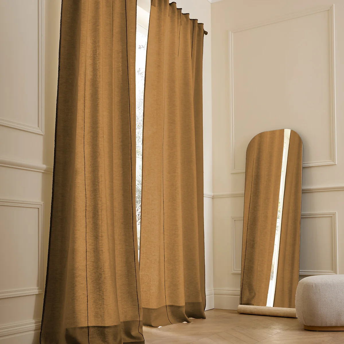 Tojos 100% Washed Linen Hidden Tab Curtain – image 1
