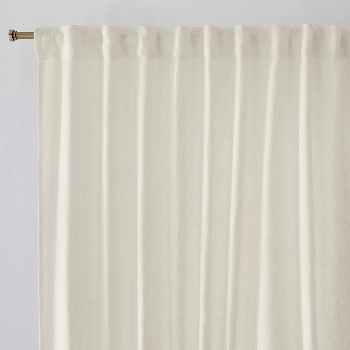 Elba Linen Curtain with Gathered Braid Finish – image 2