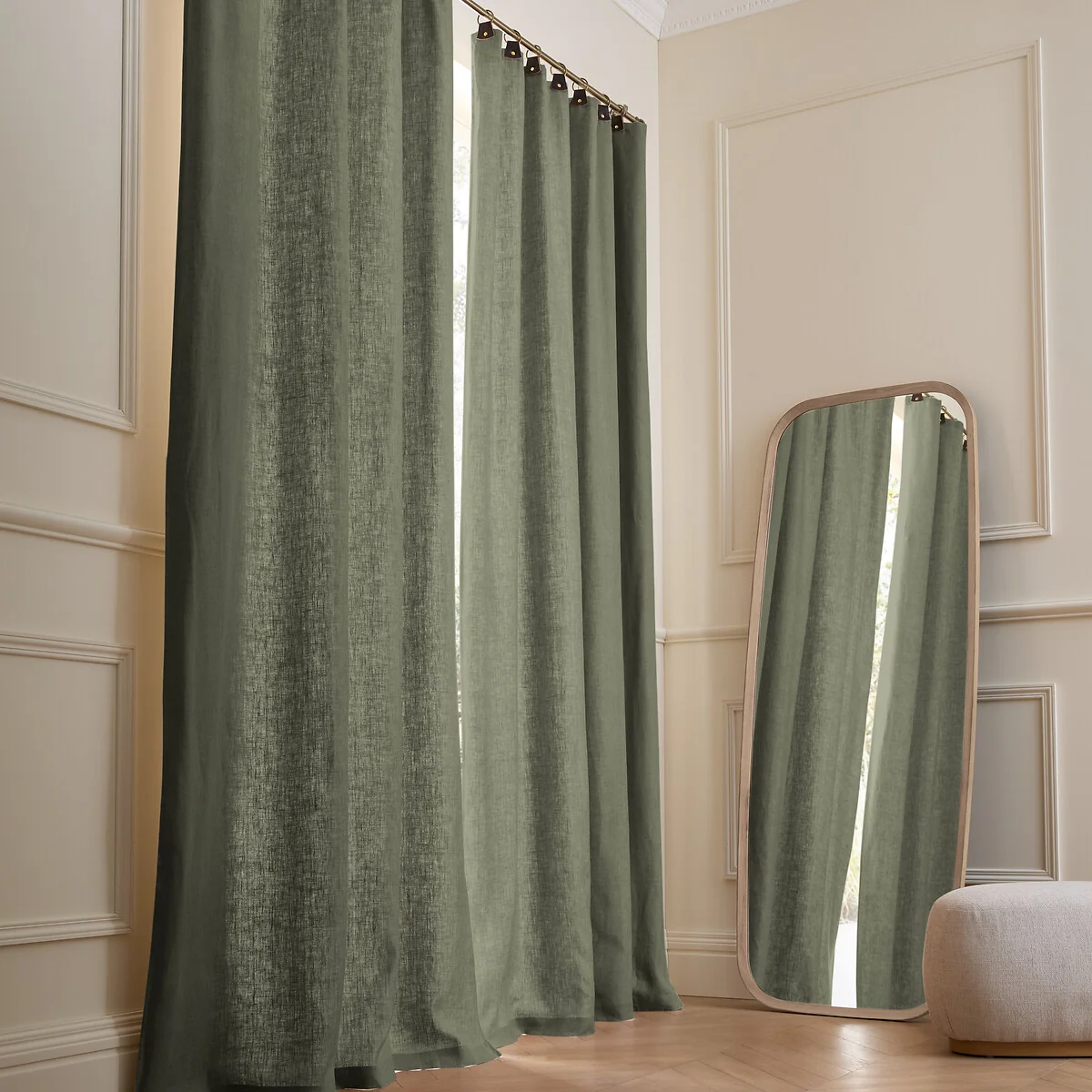 Private Lined Washed Linen Curtain – image 1