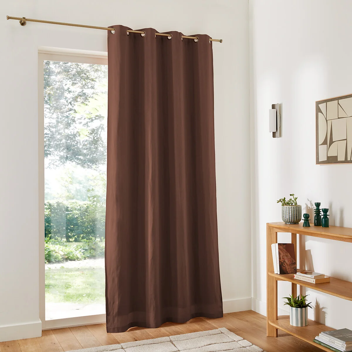 Onega 100% Washed Linen Blackout Curtain with Eyelets – image 3