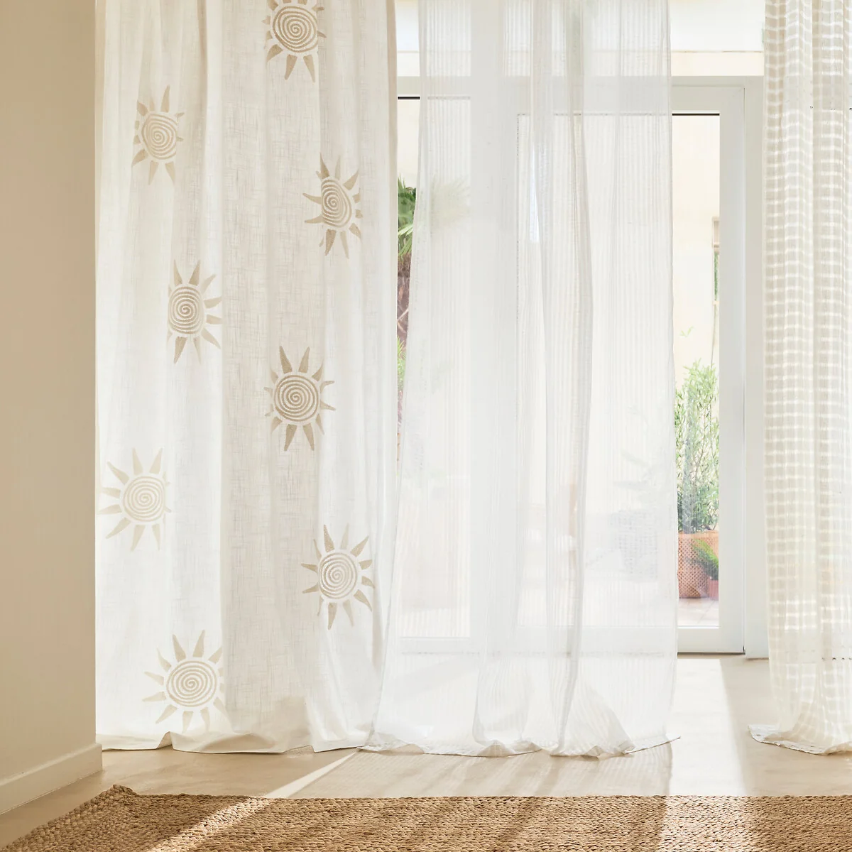 Melenaos 100% Cotton Bouclette Pattern Curtain – image 6