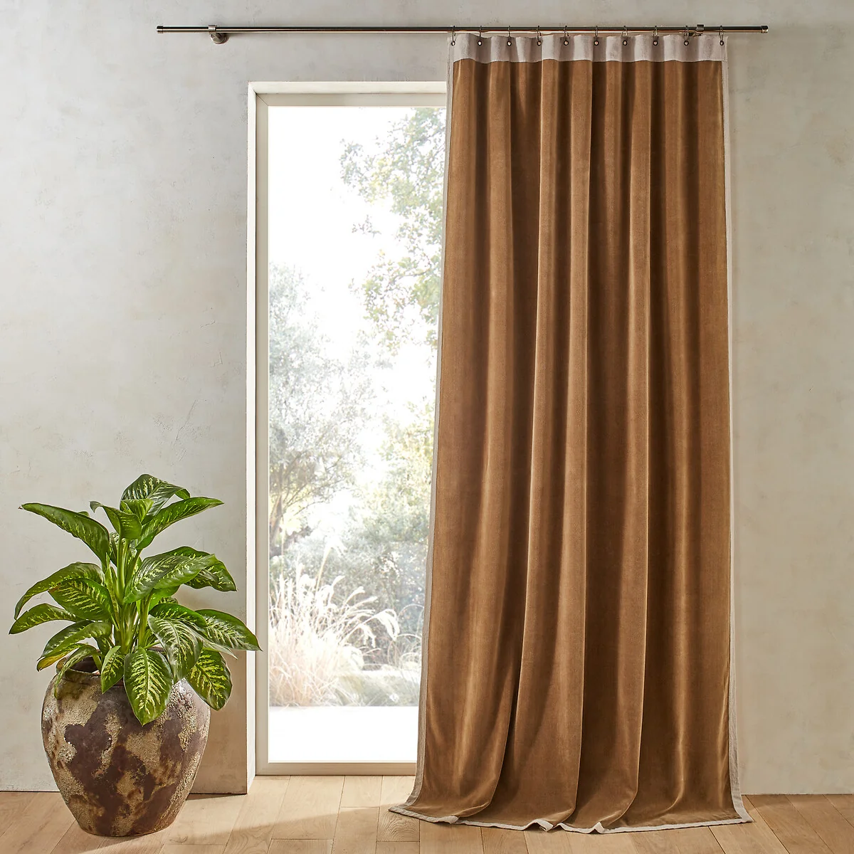 Venita Cotton Velvet & Linen Curtain – image 1
