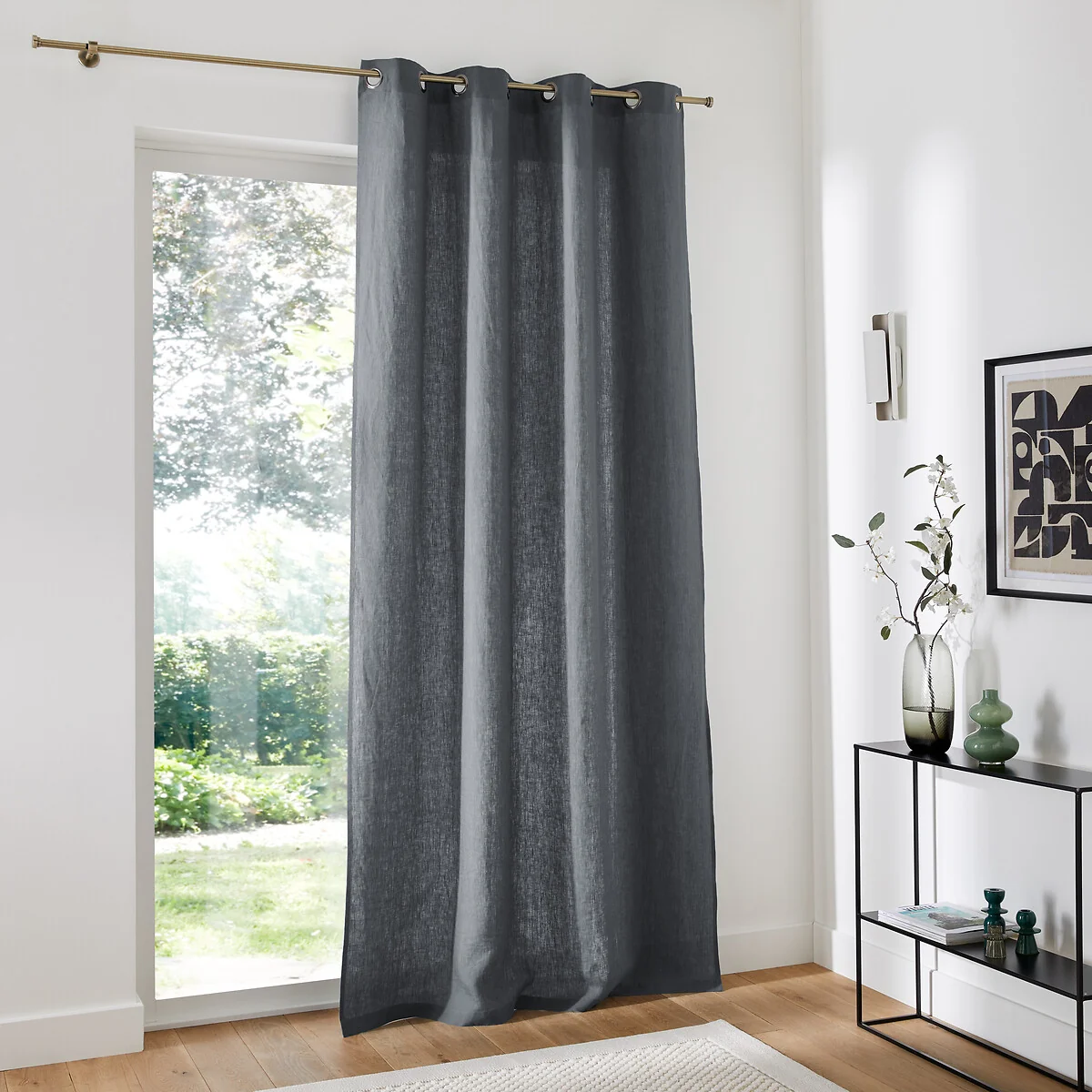 Onega Washed Linen Curtain with Eyelets – image 2
