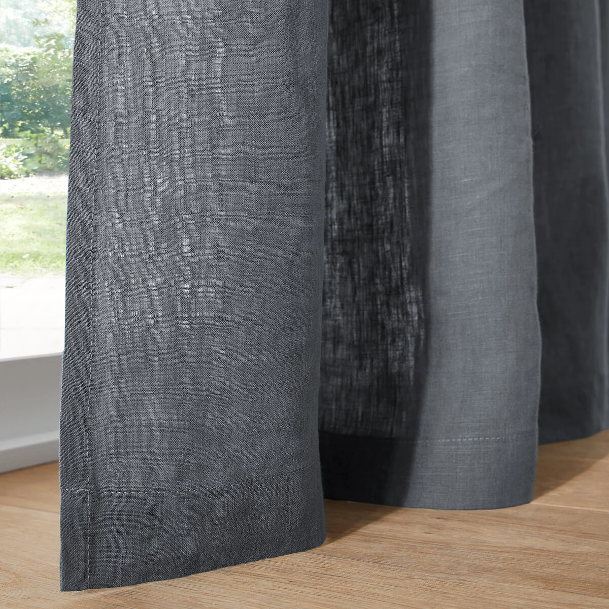 Onega Washed Linen Curtain with Eyelets – image 3