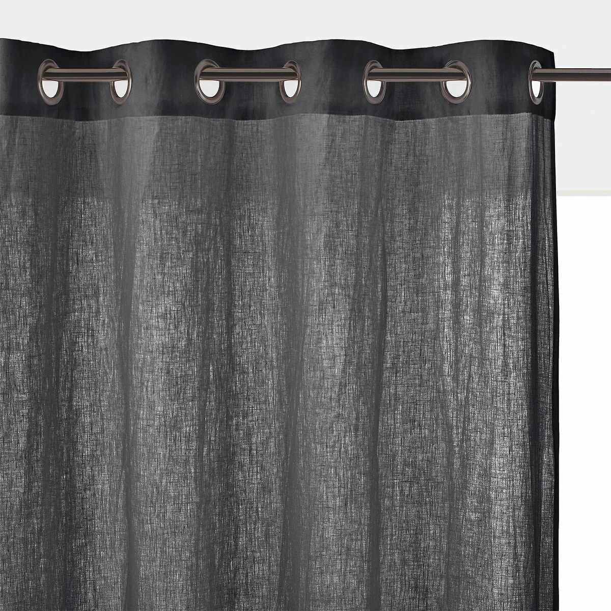 Onega 100% Washed Linen Radiator Curtain with Eyelets – image 1