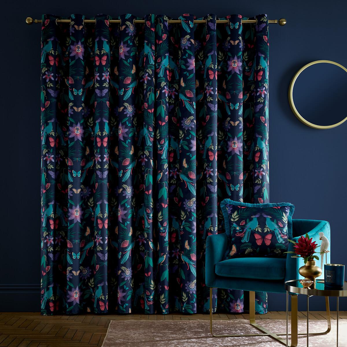 Mya Tropical Print Eyelet Curtains – image 2