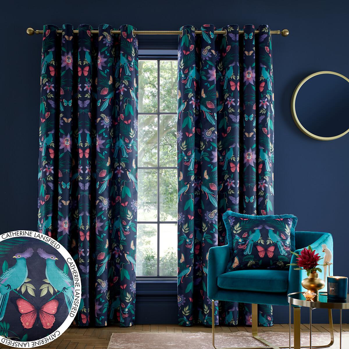 Mya Tropical Print Eyelet Curtains – image 4