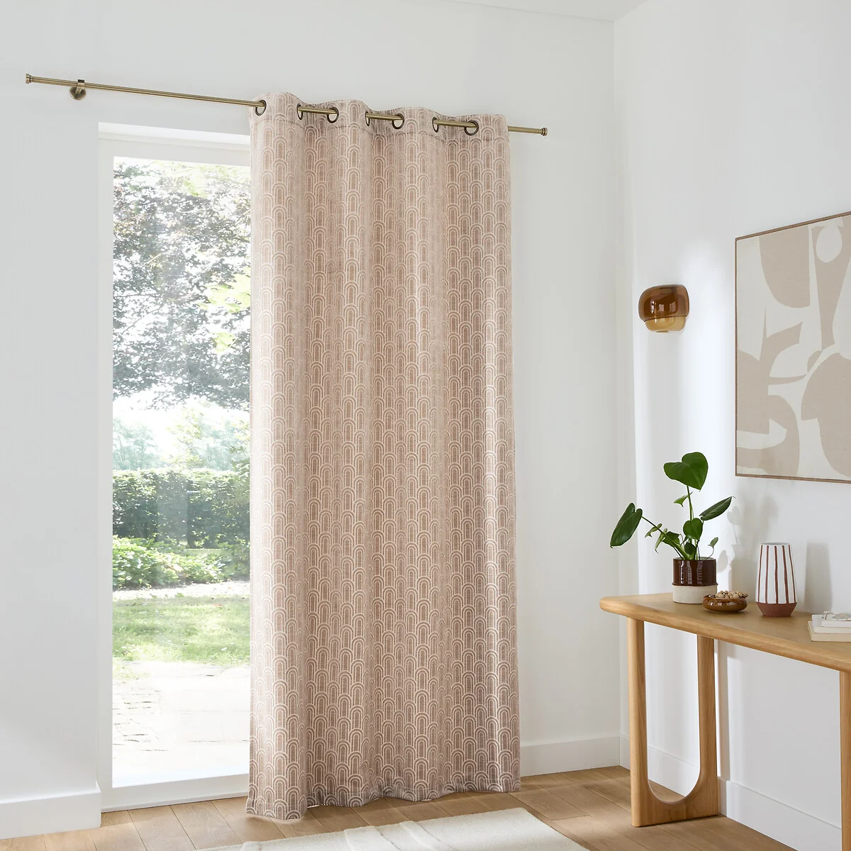 Dolce Textured Velvet Light-Filtering Eyelet Curtain – image 2