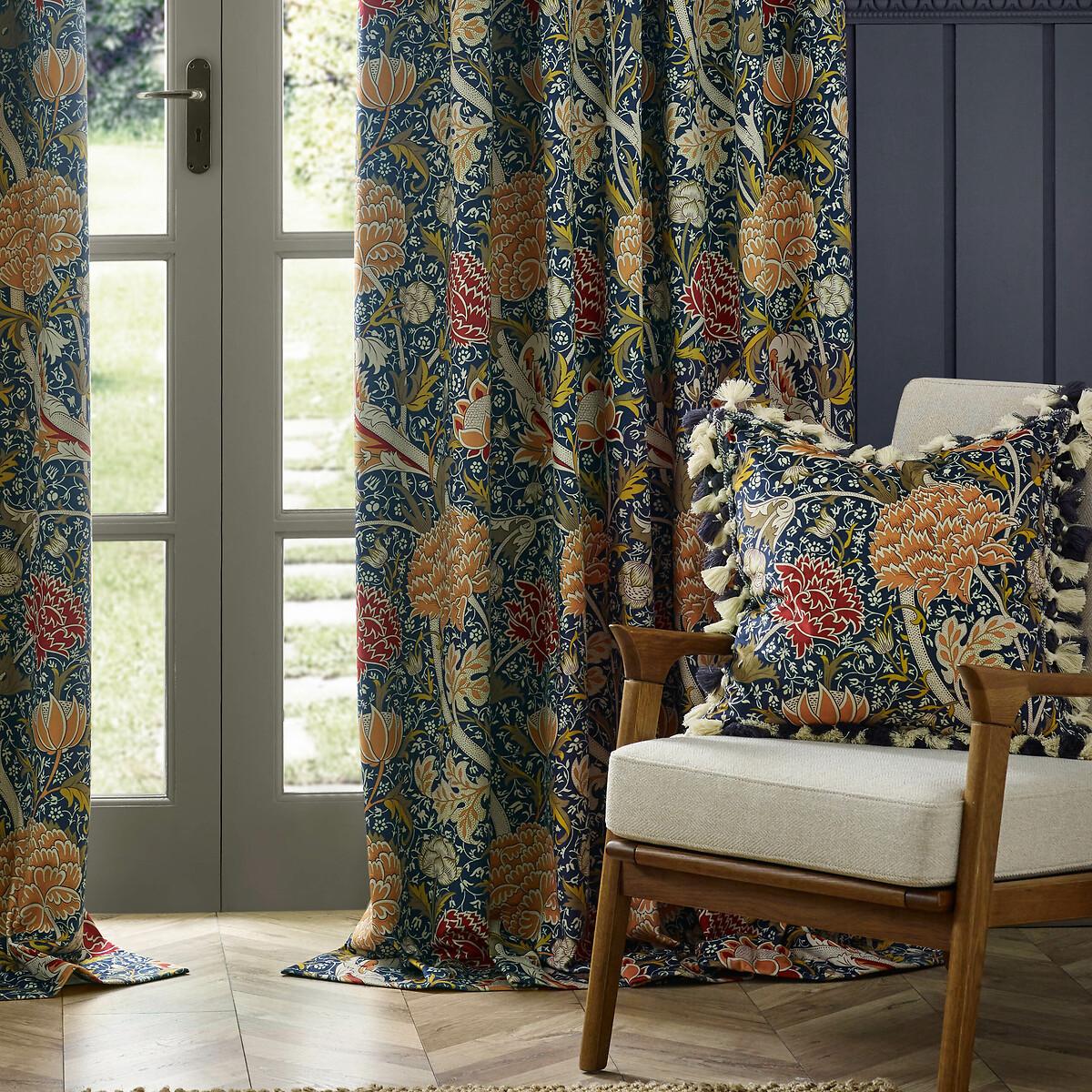 Cray Floral Chenille Pencil Pleat Curtains – image 4