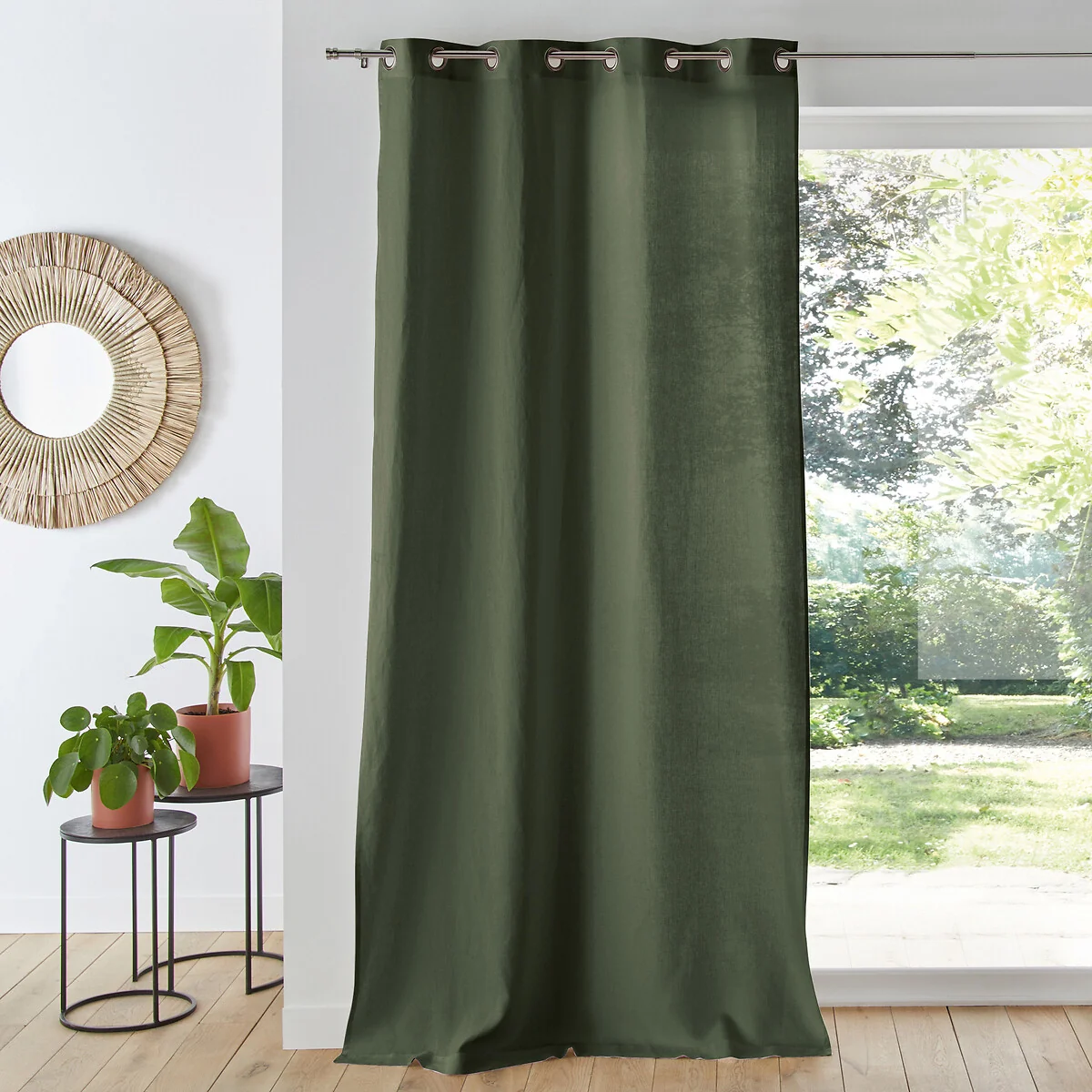 Onega 100% Washed Linen Curtain with Eyelets – image 1
