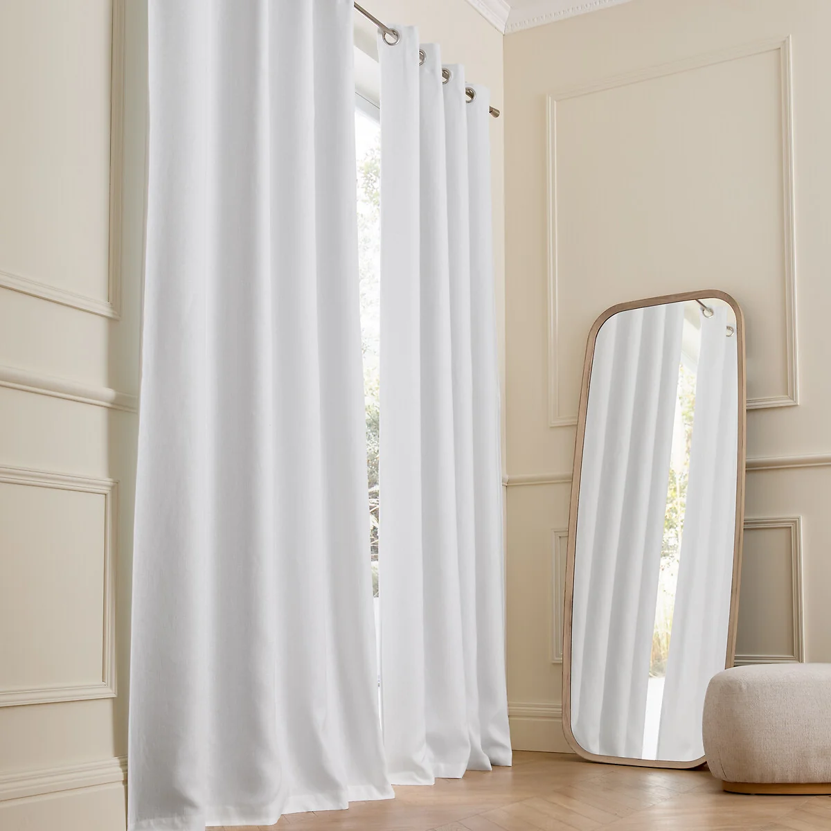 Private Washed Linen Curtain with Eyelet Header – image 1