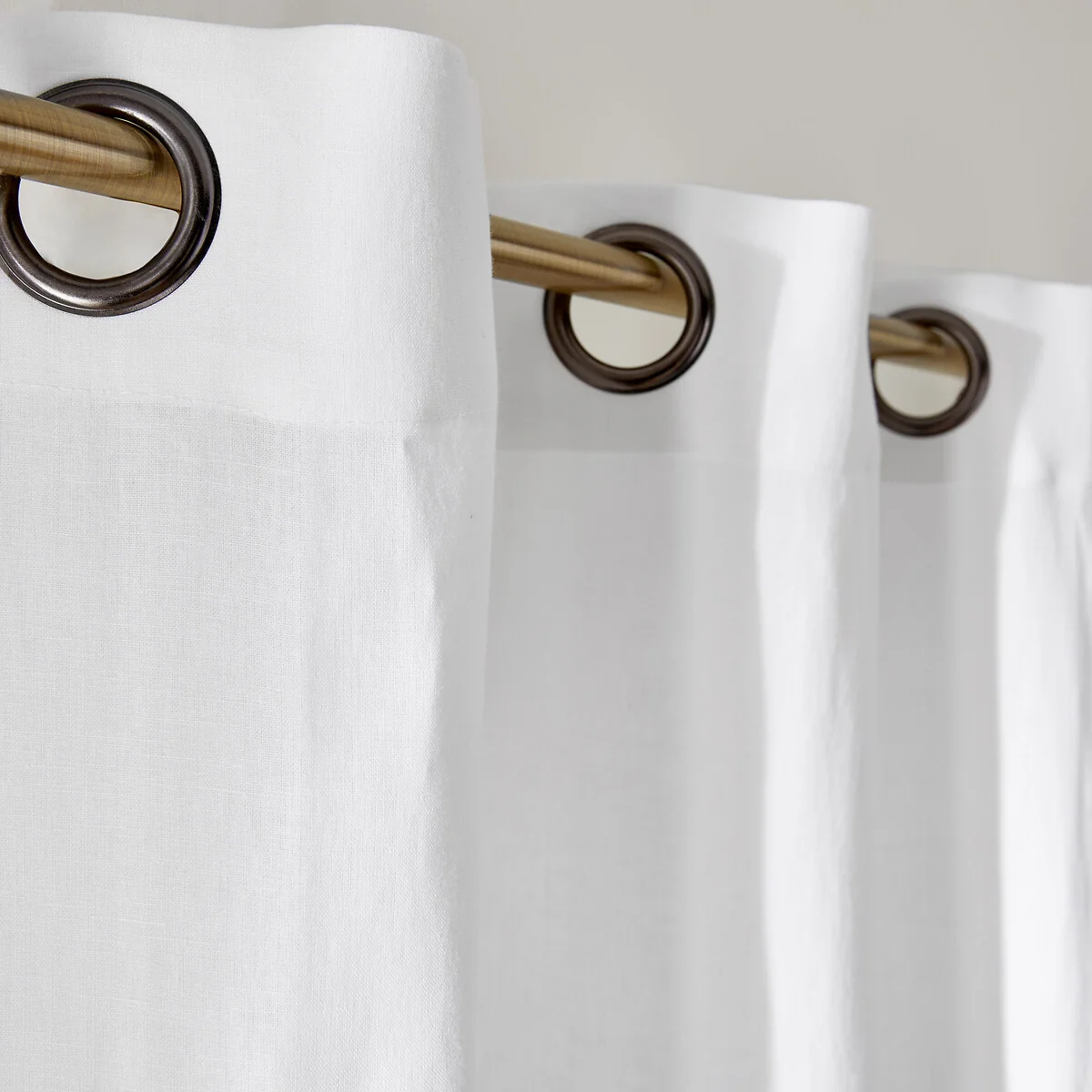 Onega 100% Washed Linen Radiator Curtain with Eyelets – image 4
