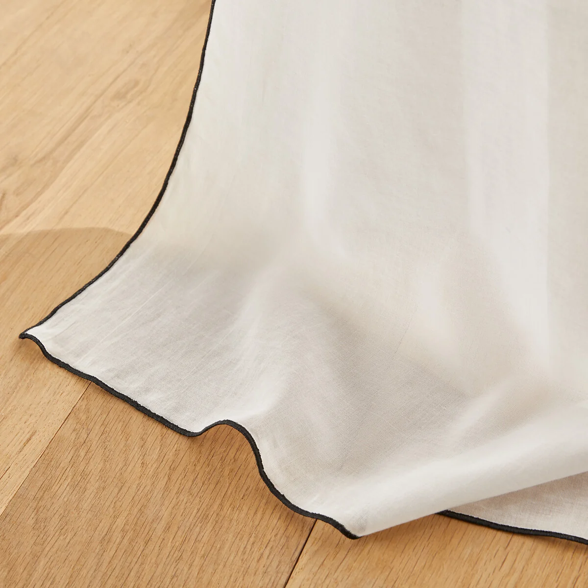 Halka 100% Organic Washed Cotton Voile Sheer Curtain Panel – image 4