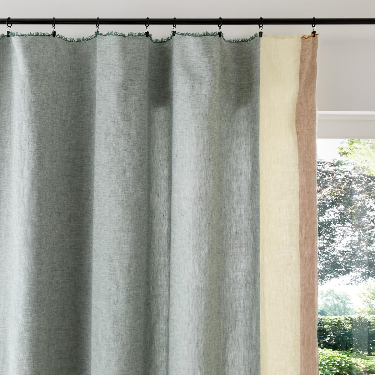 Valparaiso Woven-Dyed Washed Linen Curtain Panel – image 2