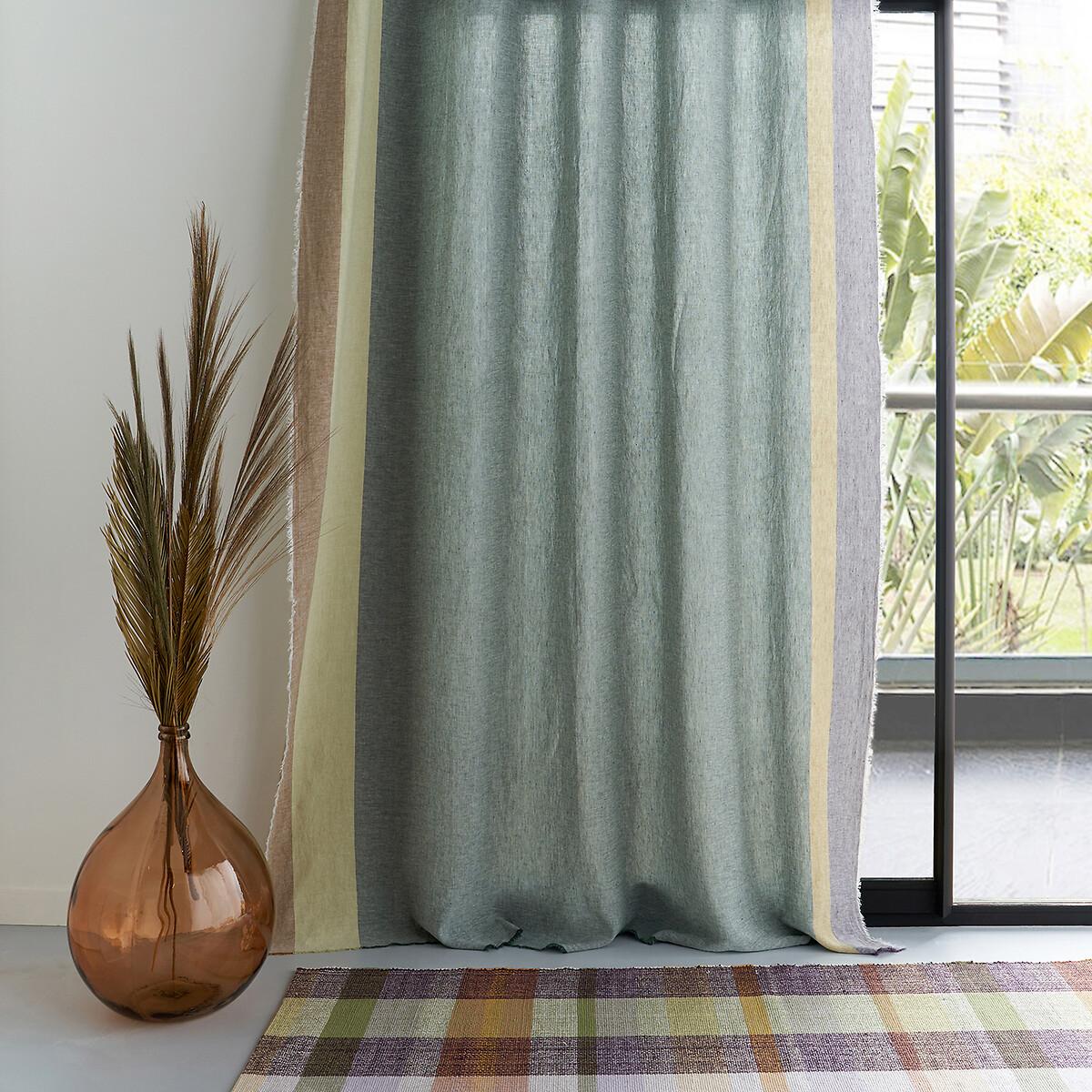 Valparaiso Woven-Dyed Washed Linen Curtain Panel – image 6