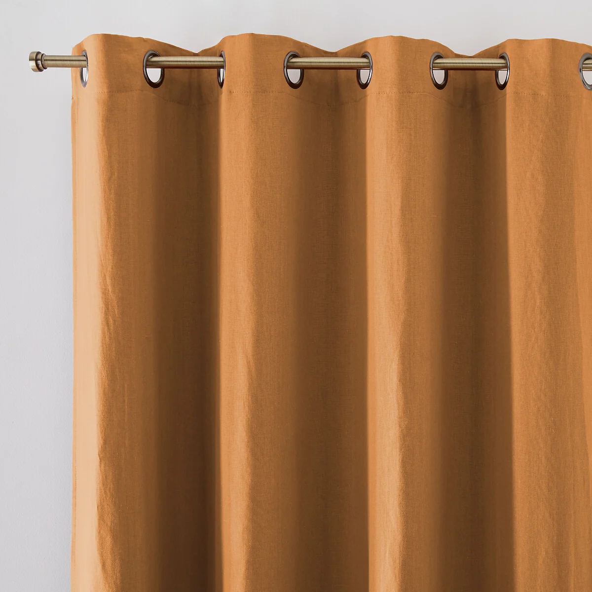 Onega Washed Linen Single Lined Blackout Curtain with Eyelets – image 2